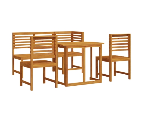 Juego de Comedor de Jardín de 5 Piezas de Madera Maciza de Acacia