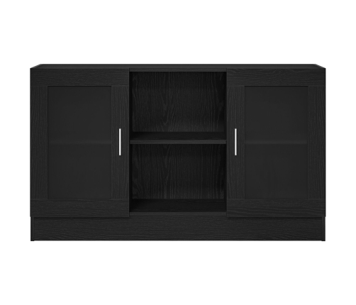 Mueble Auxiliar Roble Negro Madera de calidad y vidrio Mediano