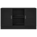 Mueble Auxiliar Roble Negro Madera de calidad y vidrio Mediano