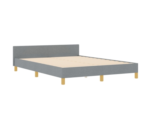 Estructura de cama de tela gris claro 160x200 cm