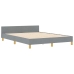 Estructura de cama de tela gris claro 160x200 cm