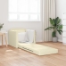 Sofá cama 2 en 1 crema 74x77x81 cm cuero sintético