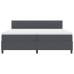 Cama Box Spring  con Colchón Gris Oscuro 200x200 cm Tela de Corduroy
