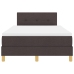 Cama con somier  con colchón y LED marrón oscuro 120x200 cm tela