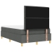 Cama con Box Spring y Banco Gris Oscuro 120x200 cm Tela