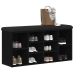 Banco de Almacenamiento  Negro de Roble 100x30x48 cm de Madera Elaborada