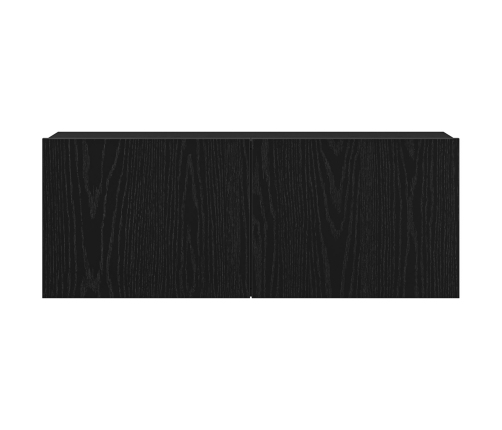 Armarios de Pared para TV  (Juego de 2) - Roble Negro, 80x30x30 cm, Hecho de Madera Elaborada