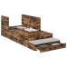 Estructura de Cama de Almacenamiento  Roble Ahumado Madera Engineered