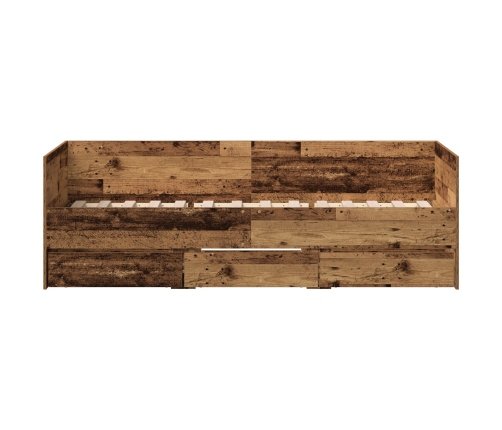 Cama Nido Rústica de  Madera Vieja Madera Elaborada 90 x 200 cm