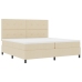 Cama de Box Spring con Colchón Crema 200x200 cm Tela