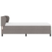 Cama con somier y colchón  en taupe 90x190 cm de tela