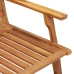 Sillas de jardín  con mesa 5 piezas de madera maciza de acacia