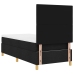 Estructura de Cama con Colchón Negro Tela 90 x 200 cm