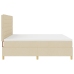 Cama con Somier y Colchón & LED Crema 200x200 cm Tela
