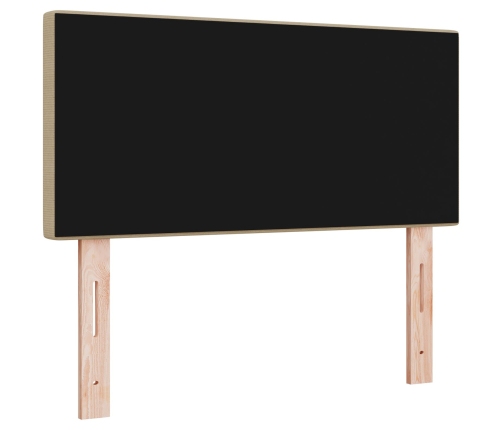 Cabezal  Diseño Sencillo Verde Claro Gris 100 cm Tela de Pana