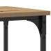 Mesa de Consola  Roble Artesanal 100x35x75 cm Madera Elaborada y Acero