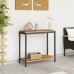 Mesa de Exterior  Natural y Negra 35x80x75 cm de Madera Sólida y Acero