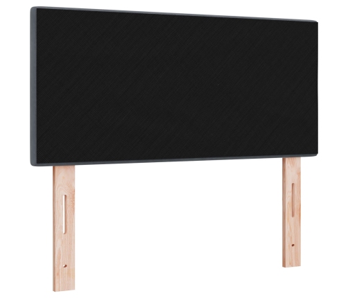 Cabecero  acolchado con botones gris oscuro 80 cm de terciopelo