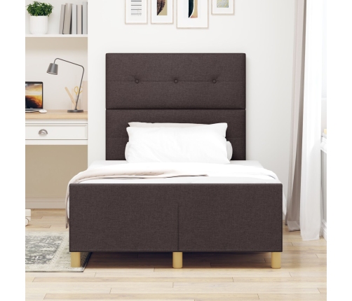 Cama de Tela Marrón Oscuro  120x190 cm