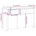 Buffet  ""DRAMMEN"" 114x43x75,5 cm de Madera Sólida de Pino