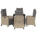 Set de Comedor de Jardín de 5 Piezas Beige Poliratán