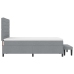 Cama con Base de Resortes con Colchón y Banco Gris Claro 140x190 cm Tela