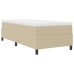 Cama con Somier  con Colchón Beige, Blanco Tejido de Pana