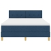 Cama Somier con Colchón Azul 140x190 cm Tela