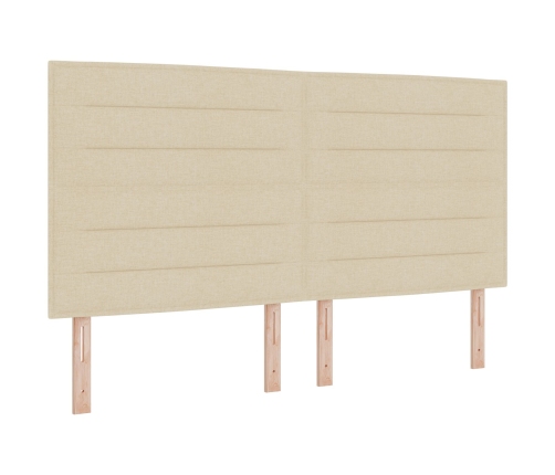 Cabecero  Diseño de Líneas Crema 180 cm Tela