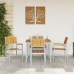 Juego de Comedor de Jardín de 5 Piezas de Madera Sólida de Acacia y Metal
