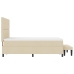 Cama Box Spring  con Colchón y Banco Crema 140x190 cm Tela