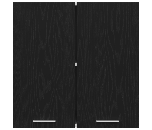 Gabinete Colgante de Roble Negro  60x31x60 cm Hecho de Madera Elaborada