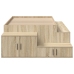 Cama de Almacenamiento roble Sonoma madera elaborada 90 x 190 cm