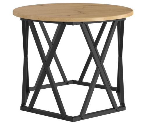 Mesas Laterales Apilables  3 pcs de Madera de Roble Artesanal