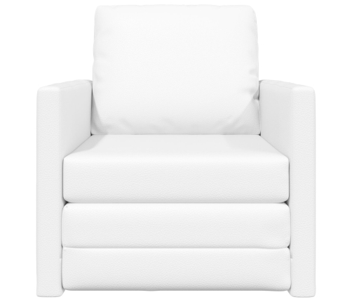 Sofá Cama de Piso  2 en 1 Blanco 74x77x81 cm Cuero Sintético