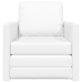 Sofá Cama de Piso  2 en 1 Blanco 74x77x81 cm Cuero Sintético