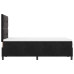 Cama Box Spring  con Colchón Negra 120x200 cm Terciopelo