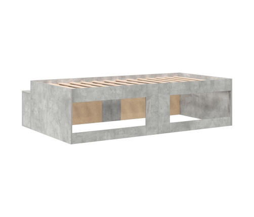 Base de Cama con Almacenamiento Gris Concreto 90x200 cm