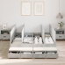 Cama con almacenamiento  gris concreto 150x200 cm