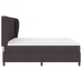 Cama con somier y colchón  Marrón Oscuro 200x200 cm Tela