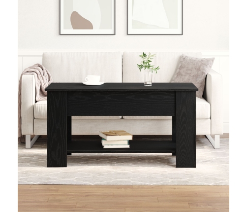 Mesa de café de roble negro  - 101x49x52 cm fabricada con madera engineered
