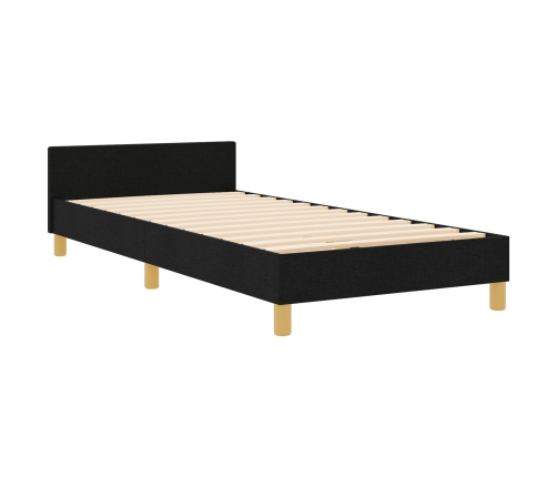 Estructura de Cama de Tela Negra  90x190 cm