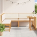 Juego de Comedor para Jardín de 4 Piezas con Cojines de Madera de Acacia