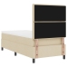 Cama con somier  con colchón crema 90x200 cm tela