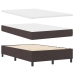 Cama con Somier y Colchón & LED Marrón Oscuro 120x200 cm Tela