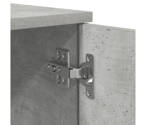 Cama de Almacenamiento Gris Concreto Madera 100 x 200 cm