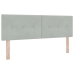 Cabecero de  con botones, tufted, gris claro, 140 cm, terciopelo