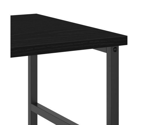 Estantería  Negra de Roble 50x33x117,5 cm de Madera Elaborada y Acero