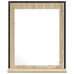 Espejo de baño  con estante de roble sonoma 50x12x60 cm de madera elaborada