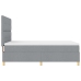 Cama Box Spring con Colchón Gris Claro 140x190 cm Tela
